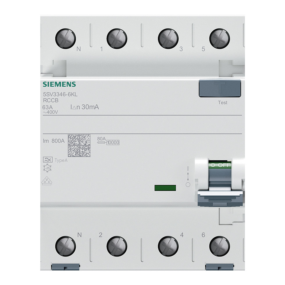 Siemens FI-Schutzschalter 5SV3346-6KL 63/0,03A 4polig