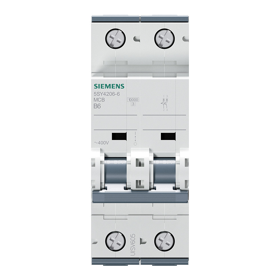 Siemens LS-SCHALTER 10KA 2POL B6, Miniatur-Leistungsschalter, IP20, 400 V