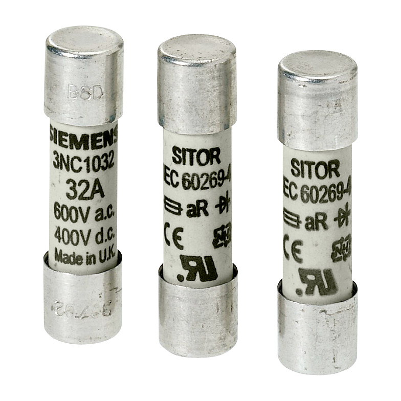 Siemens SITOR-Zylindersicherungseinsatz, 1 Stück(e), 38 mm, 1 cm, 10 mm, 35 mm, 10 mm Elektroinstallation