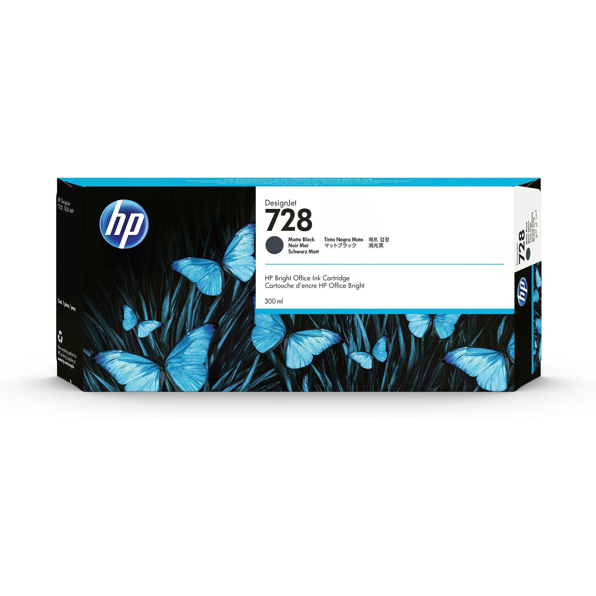 HP 728 300-ml Matte Black DesignJet ink cartridge