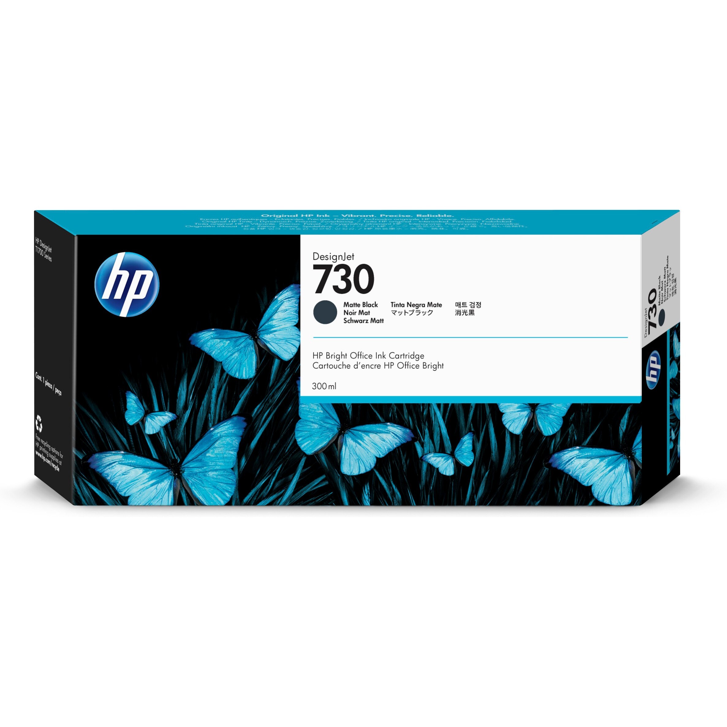 HP P2V71A, Tinte, HP 730 300-ml Matte Black DesignJet P2V71A (BILD1)
