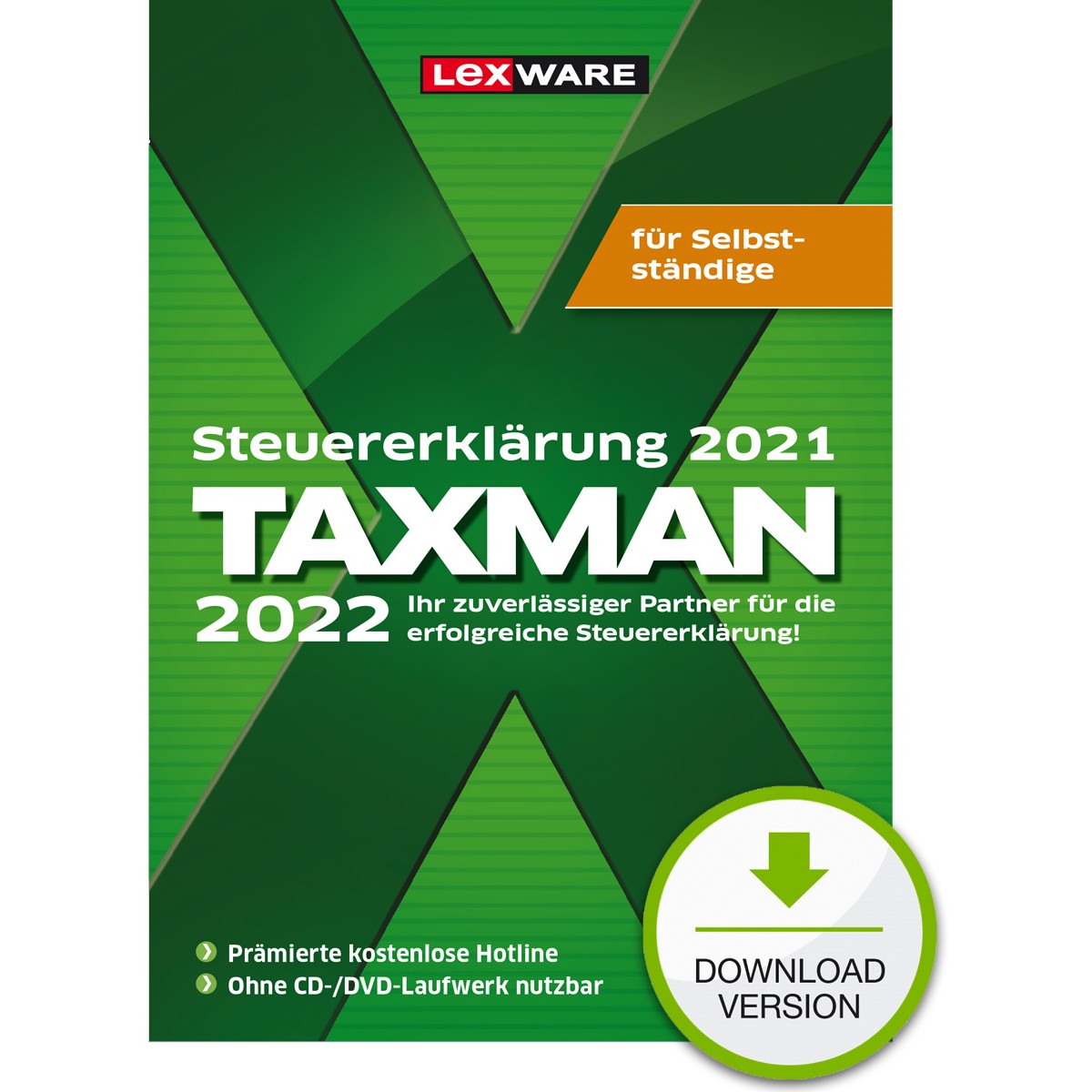 Lexware TAXMAN 2022 für Selbstständige - 1 Device. ESD-DownloadESD