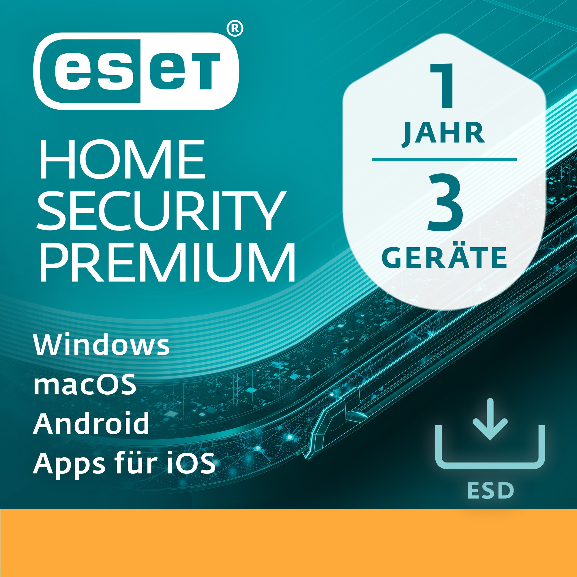 ESET Home Security Premium - 3 User. 1 Year - ESD-DownloadESD