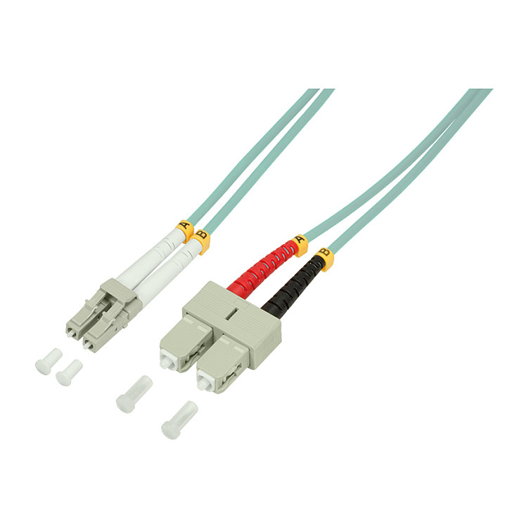 LogiLink LWL Patchkabel LC-Duplex - SC-Duplex OM3 100 m