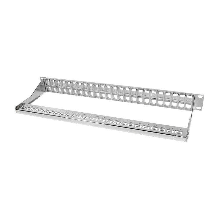 Patchpannel Keystone 1U. 48 Ports. shielded. grey LogiLink