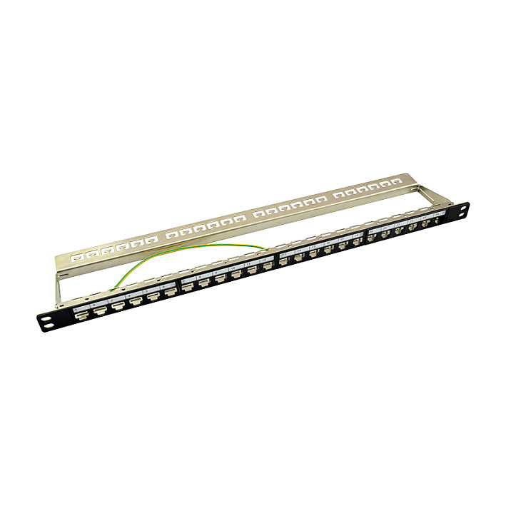 Patchpannel Keystone 24 Port 0.5 HE shielded. black LogiLink Netzwerk- und Serverschränke