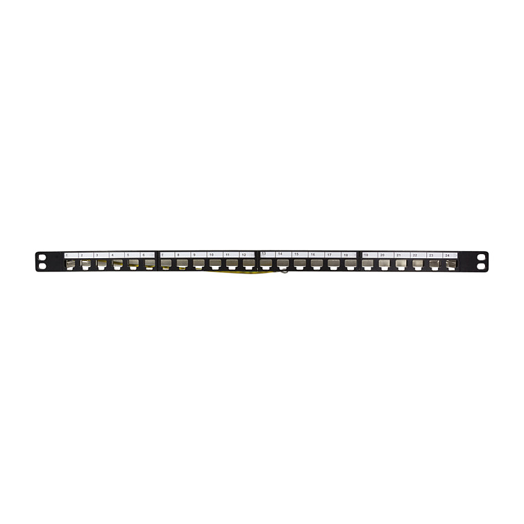 Patchpannel Keystone 24 Port 0.5 HE shielded. black LogiLink