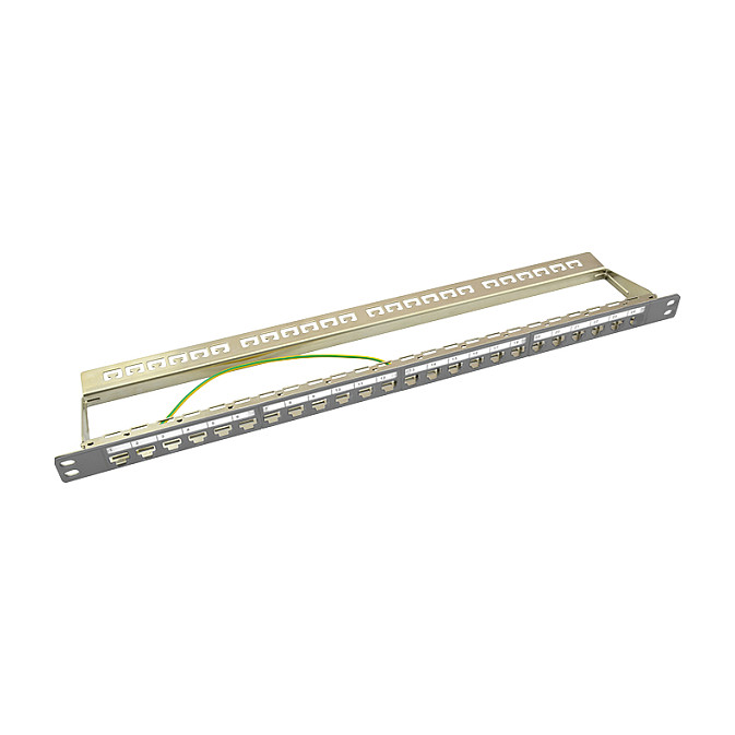 Patchpannel Keystone 24 Port 0.5 HE shielded. grey LogiLink Netzwerk- und Serverschränke
