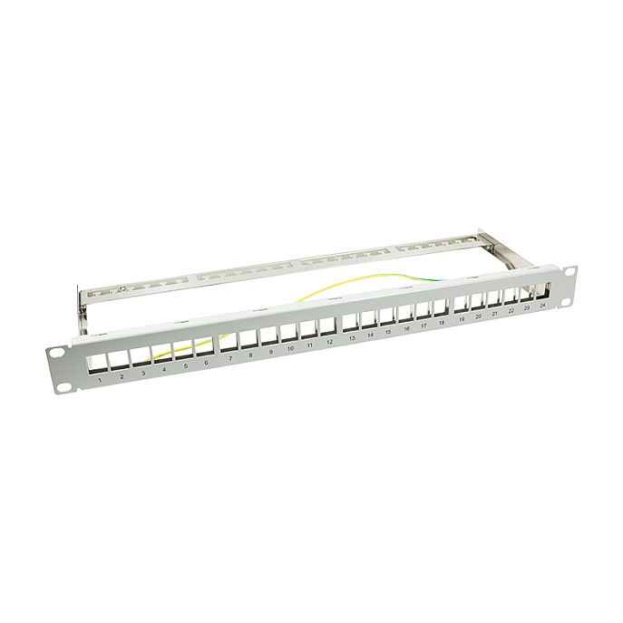 Patchpannel Keystone 24 Port 1 HE shielded. grey LogiLink Netzwerk- und Serverschränke