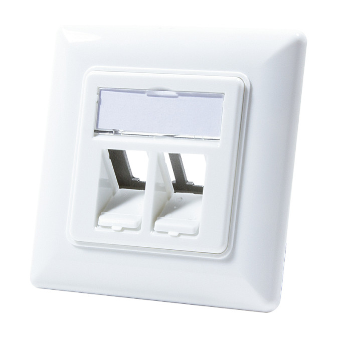 Keystone Dose Unterputz 2 modules. signal white LogiLink Netzwerk- und Serverschränke