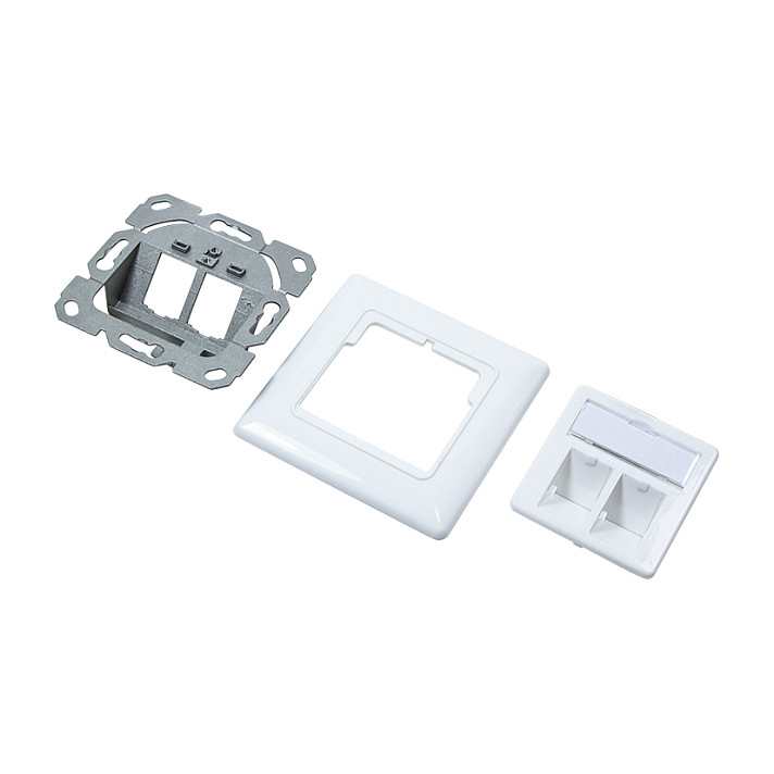 Keystone Dose Unterputz 2 modules. signal white LogiLink