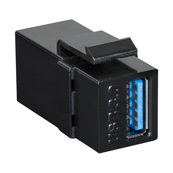 Keystone Verbinder USB 3.0-A F/F. black LogiLink Netzwerk- und Serverschränke