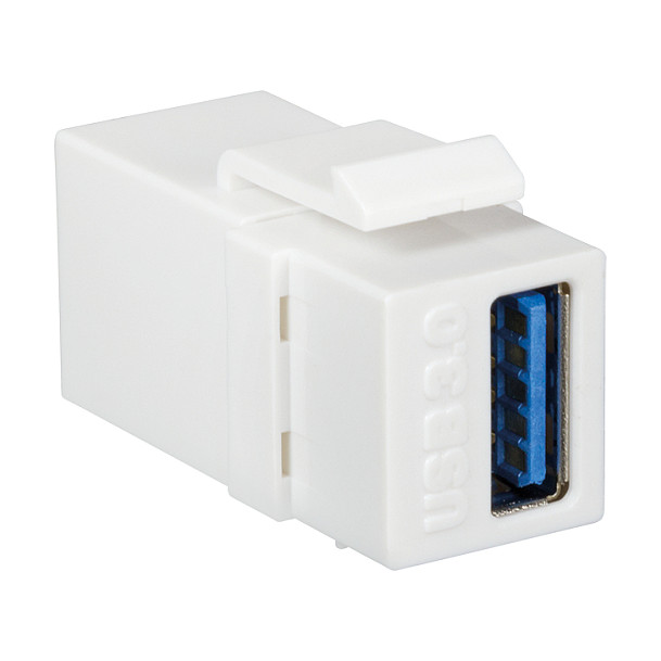 Keystone Verbinder USB 3.0-A F/F, white LogiLink Netzwerk- und Serverschränke