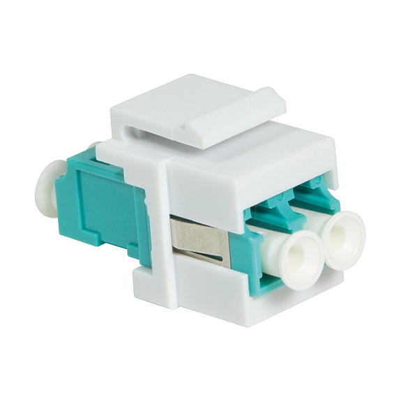 Keystone Verbinder Fibre LC-Duplex Multimode. aqua LogiLink Netzwerk- und Serverschränke