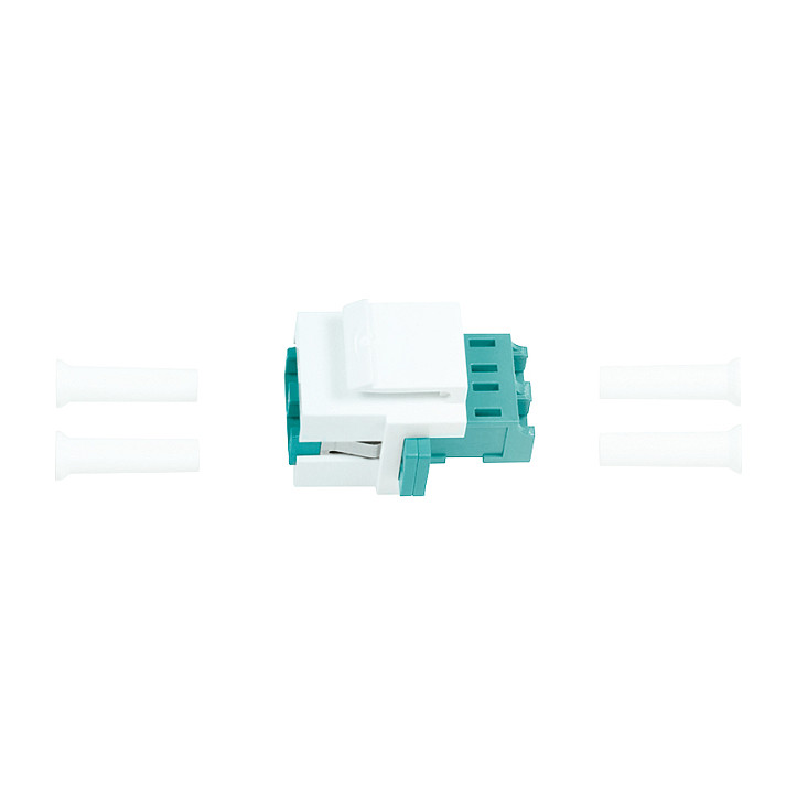 Keystone Verbinder Fibre LC-Duplex Multimode. aqua LogiLink