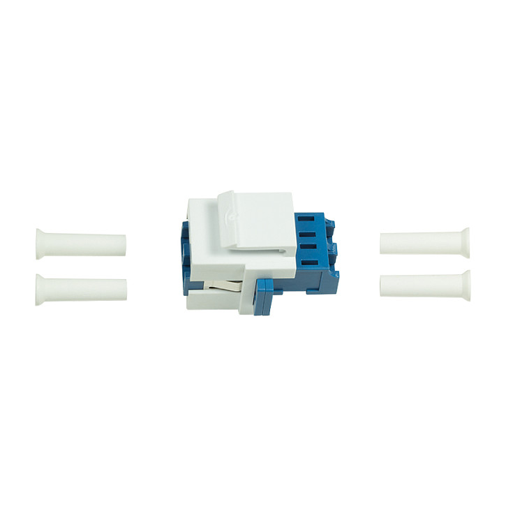 Keystone Verbinder Fibre LC-Duplex Singlemode. blue LogiLink