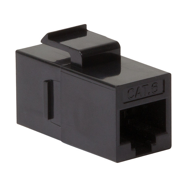 Keystone Verbinder Cat.6 UTP. 2xRJ45. black LogiLink