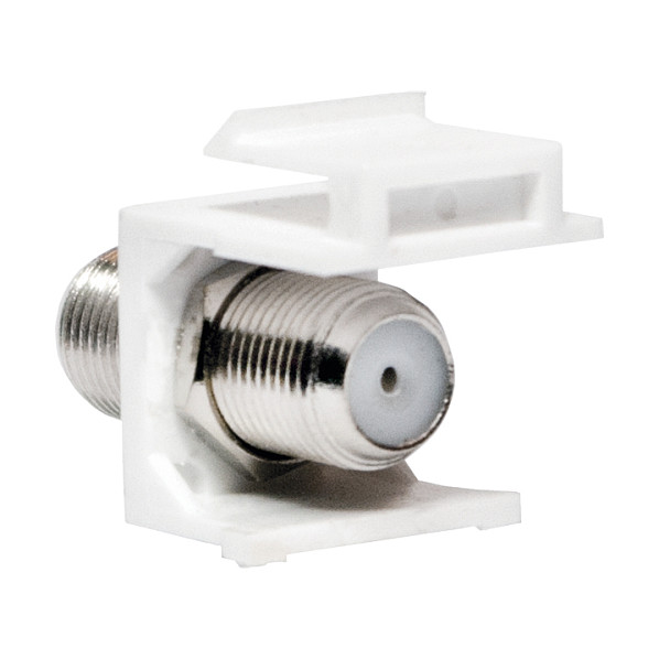 Keystone Verbinder F-Type 75 Ohm F/F. white LogiLink Netzwerk- und Serverschränke