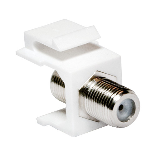 Keystone Verbinder F-Type 75 Ohm F/F. white LogiLink