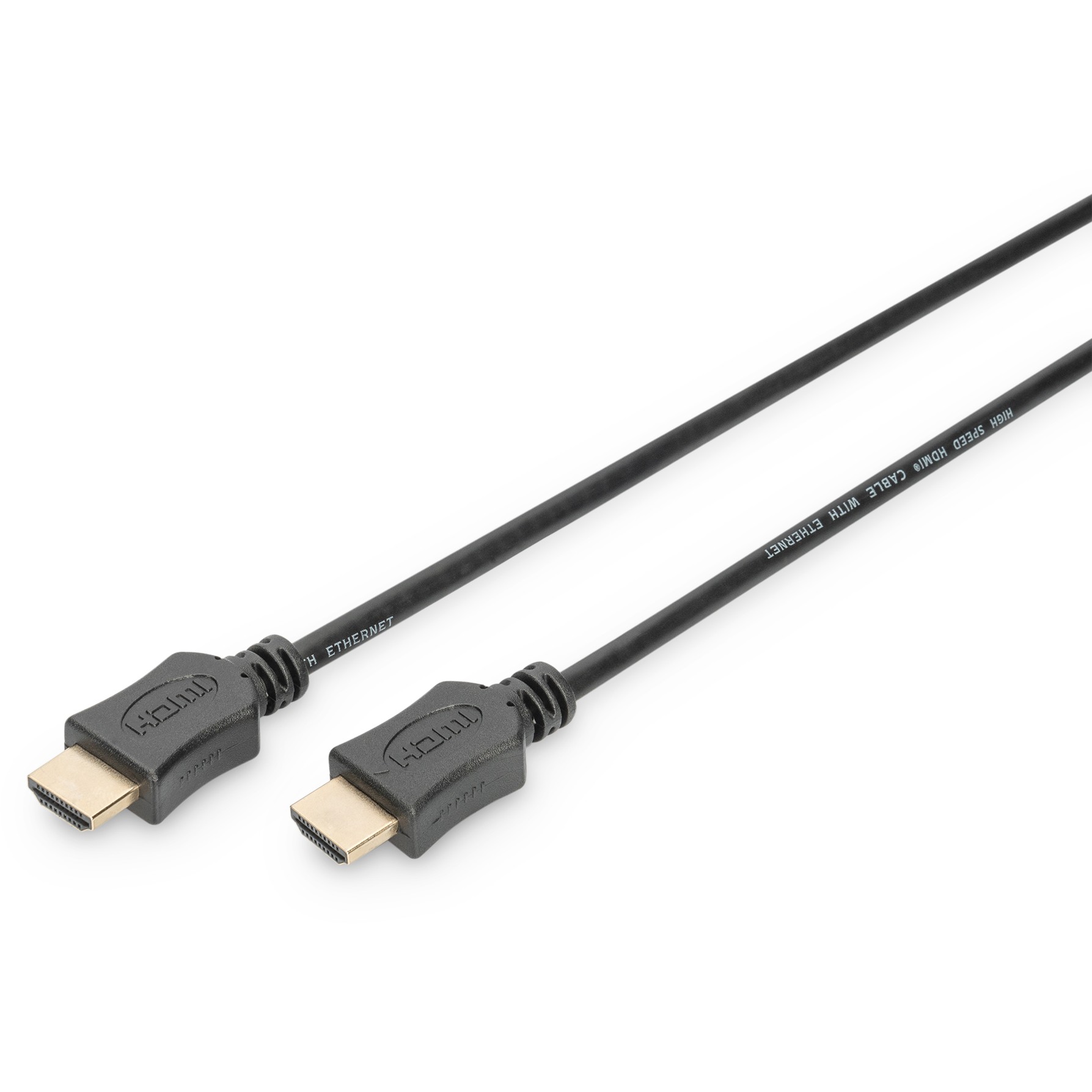 Digitus HDMI Standard Anschlusskabel Typ A SSt/St 2.0m m/Ethernet Full HD gold sw