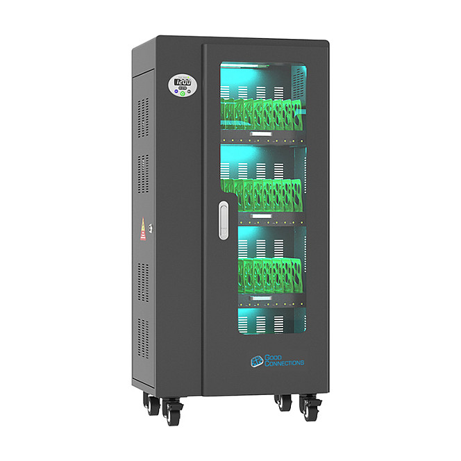 GoodConnections ANTARES PRO T40C Tablet-Ladewagen bis 11" USB-C 30W Port PD3.0 UVC-Desinfektion Schwarz