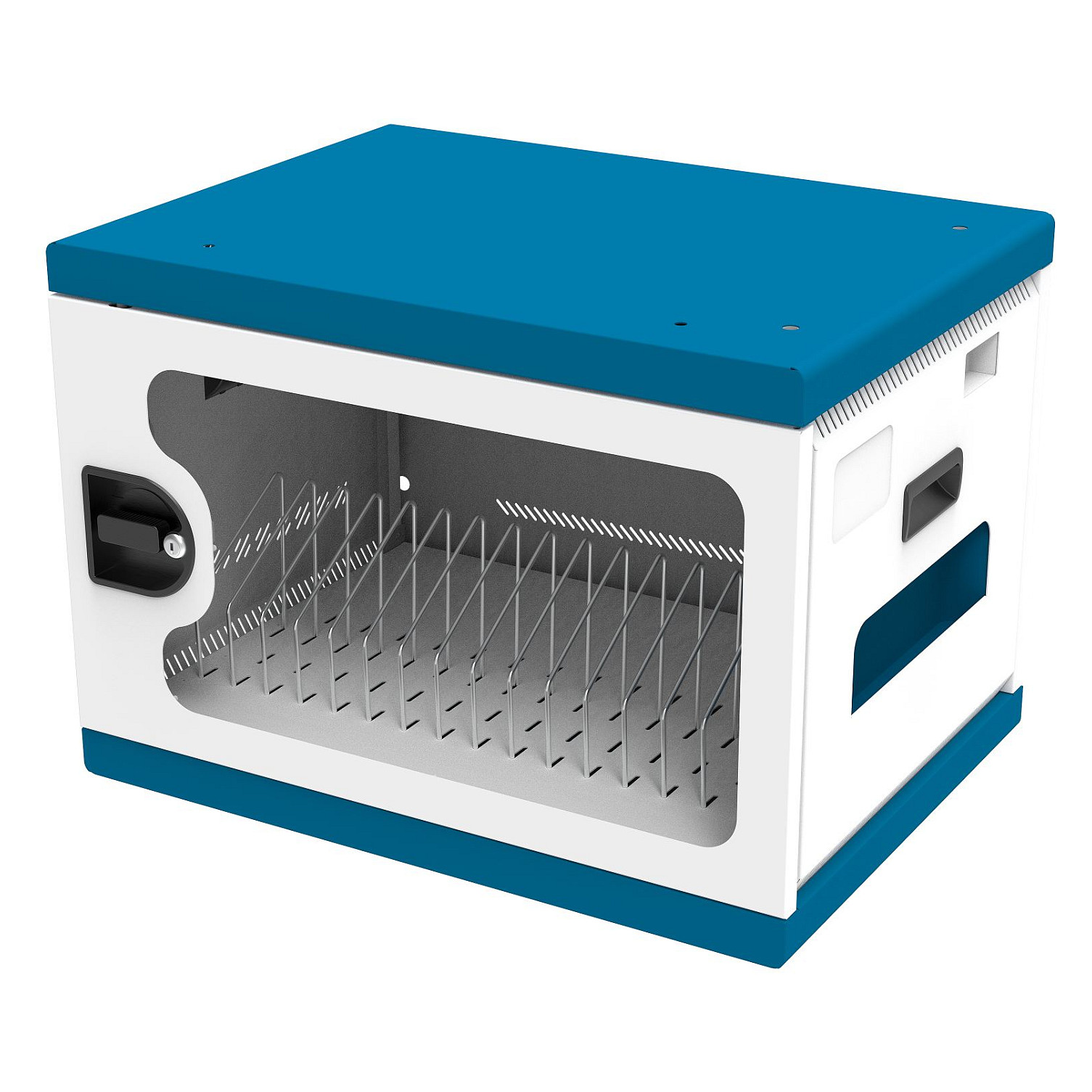 GoodConnections GEMMA T16C Tablet-Ladeschrank USB-C 18W Port PD3.0 QC3.0 Weiß/Blau