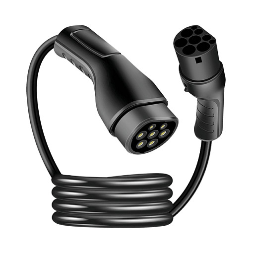 LogiLink Elektroauto Ladekabel/electric car charging cable Typ 2 22kW 3P 32A 7,5m Black + Tasche