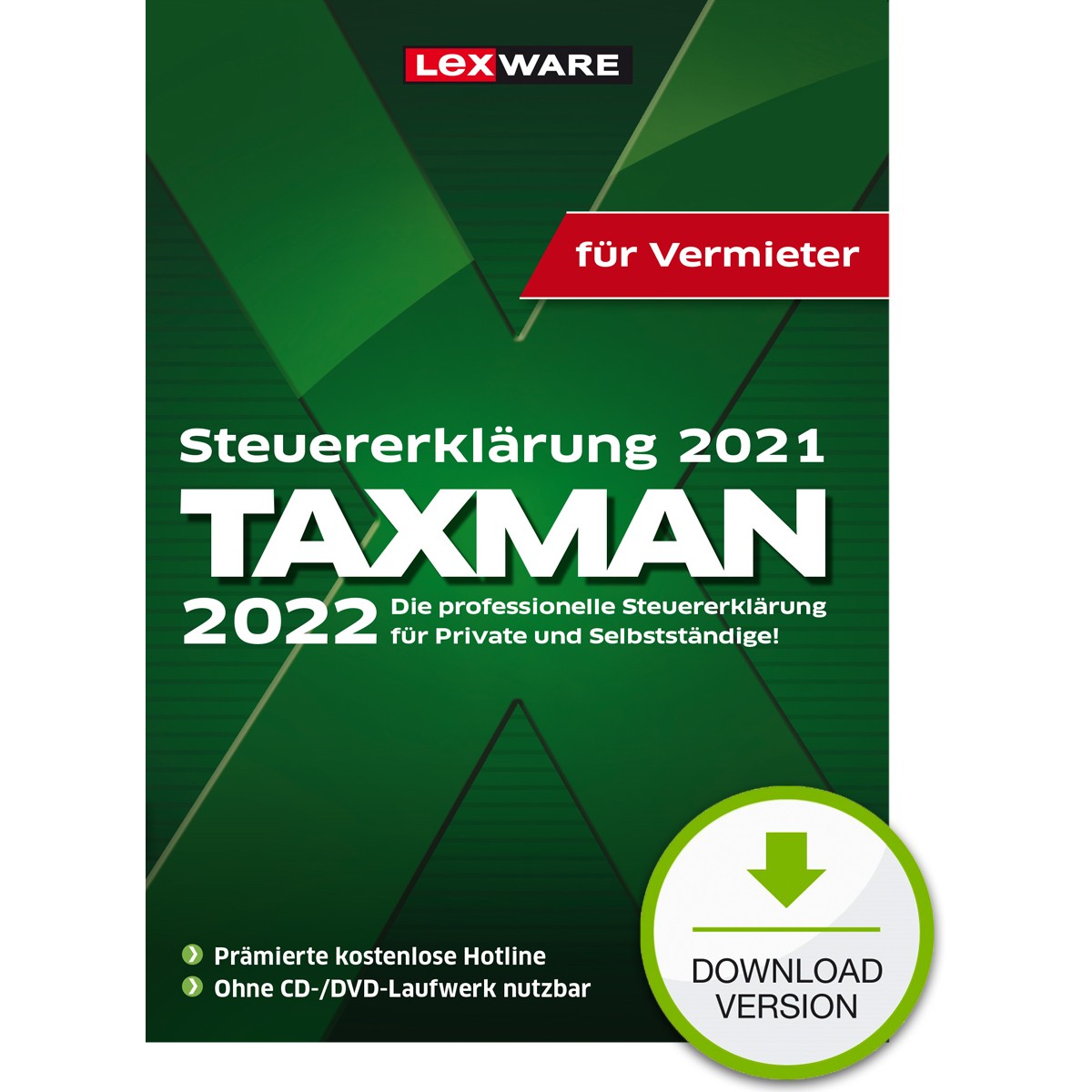 Lexware Taxman 2022 für Vermieter - 1 Device - ESD-DownloadESD - 06860-2013