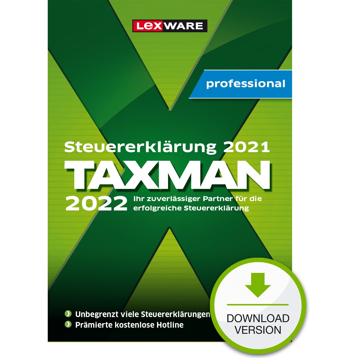 Lexware Taxman professional 2022 - 1 Device. ESD-DownloadESD - 18832-2005