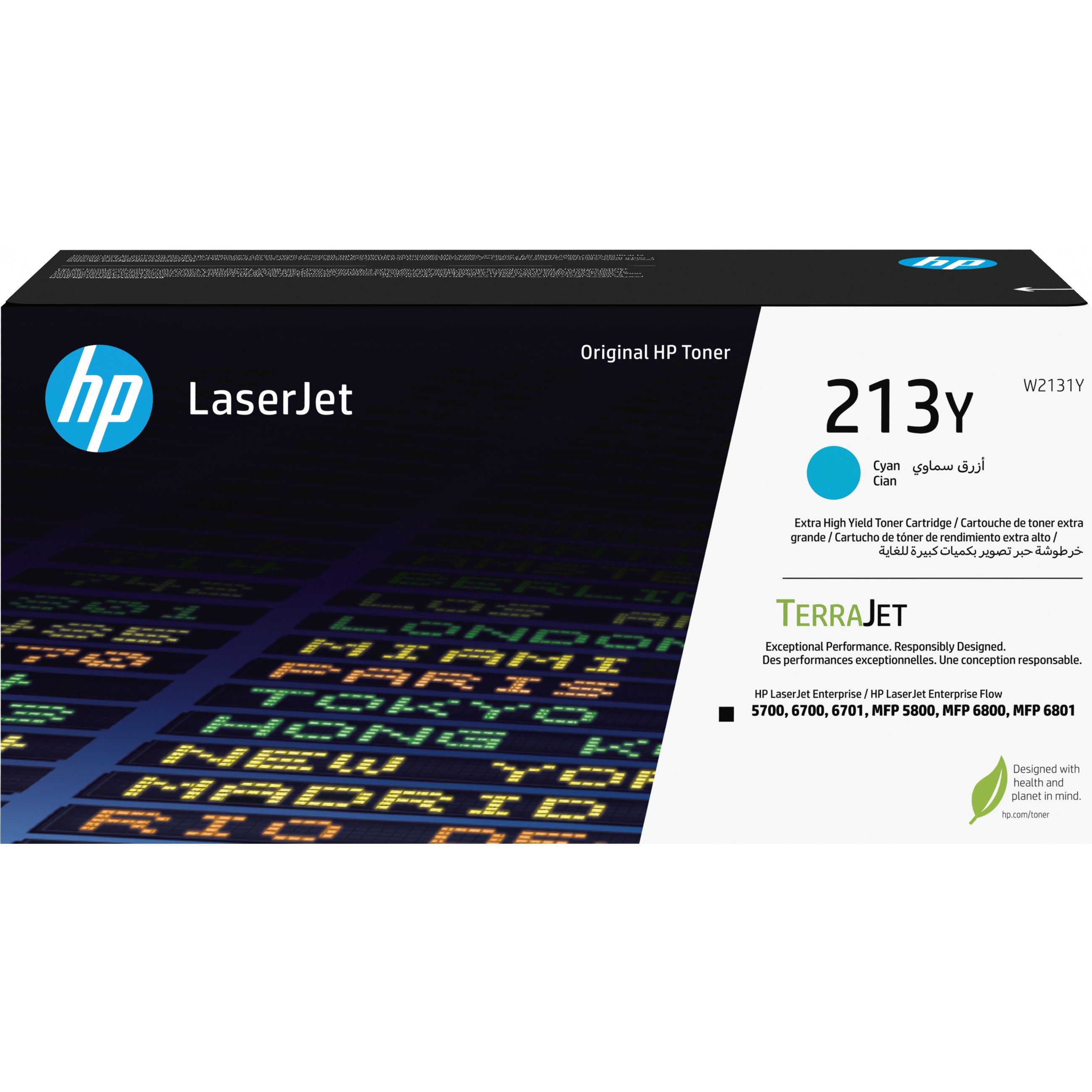 HP 213Y Extra High Yield Cyan Original LaserJet toner cartridge - W2131Y