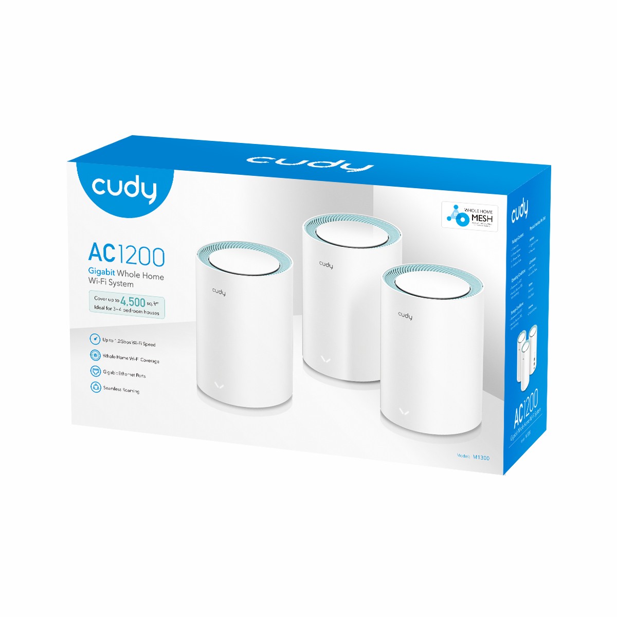 Cudy M1300 3-PACK mesh wi-fi system, Cudy M1300(3-PACK)  (BILD5)