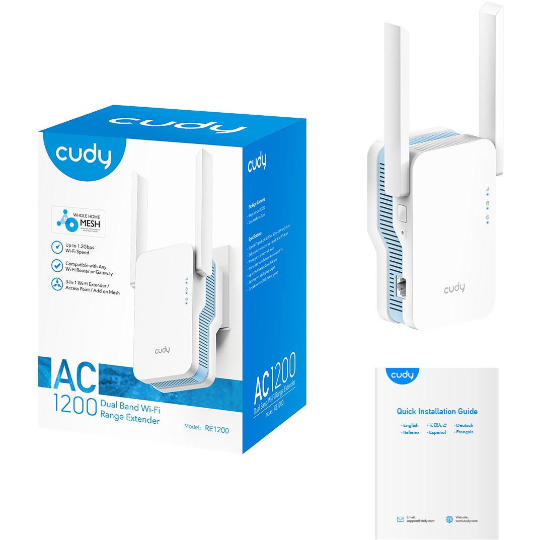 Cudy AC1200 Wi-Fi Mesh Repeater, Cudy RE1200 RE1200 (BILD5)