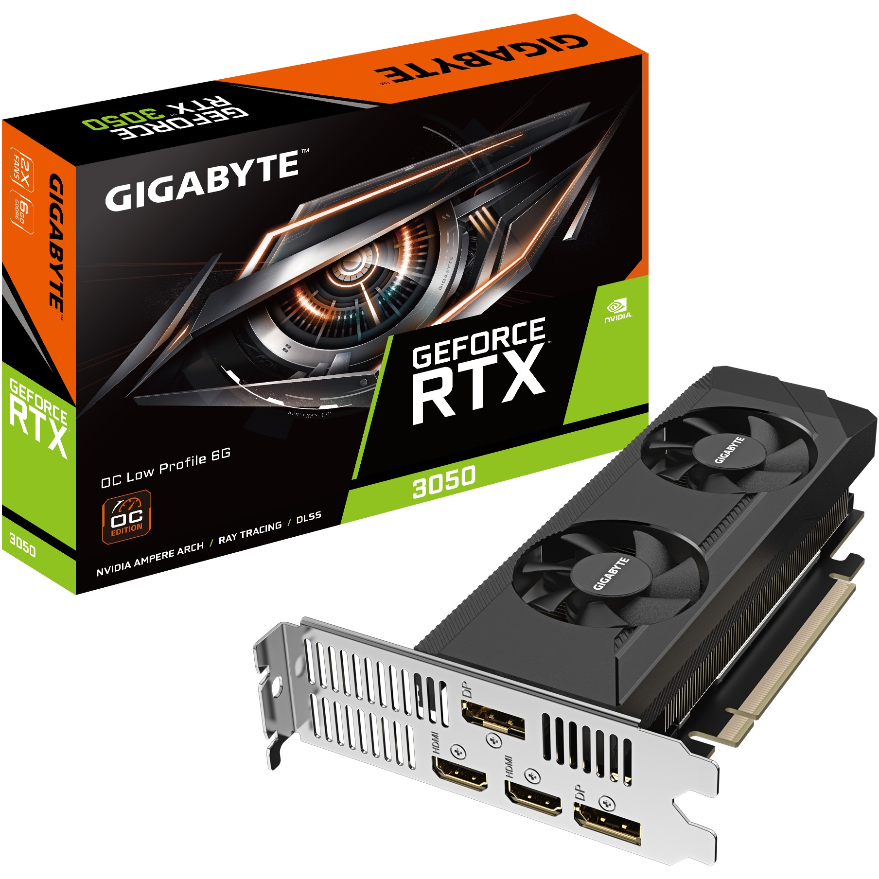 GIGABYTE GeForce RTX 3050 OC Low Profile 6G - GV-N3050OC-6GL