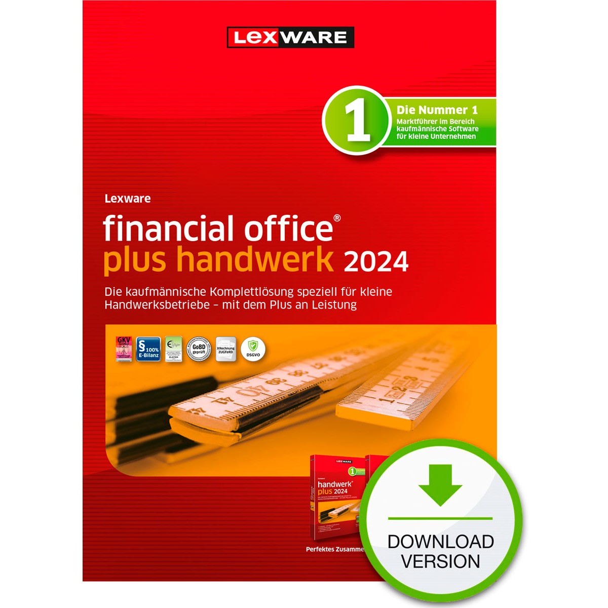 Lexware Financial Office Plus Handwerk 2024 - 1 Devise. ABO - ESD -DownloadESD