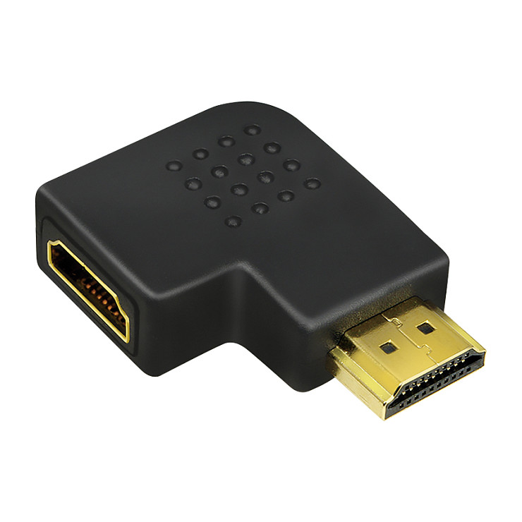 HDMI Adapter HDMI>HDMI St/Bu 90° flach gewinkelt Display