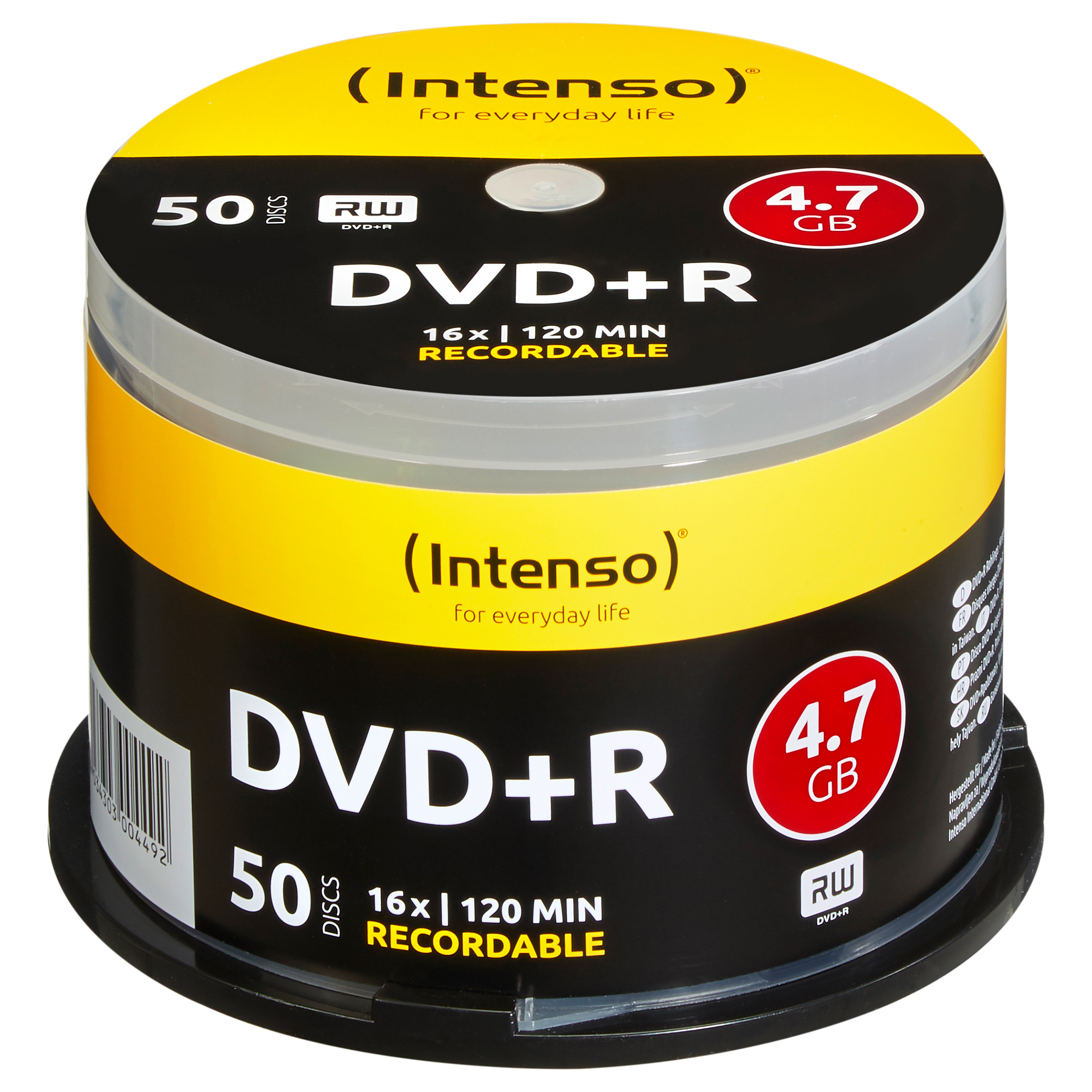 1x50 Intenso DVD+R 4,7GB 16x Speed, Cakebox Multimedia-Zubehör