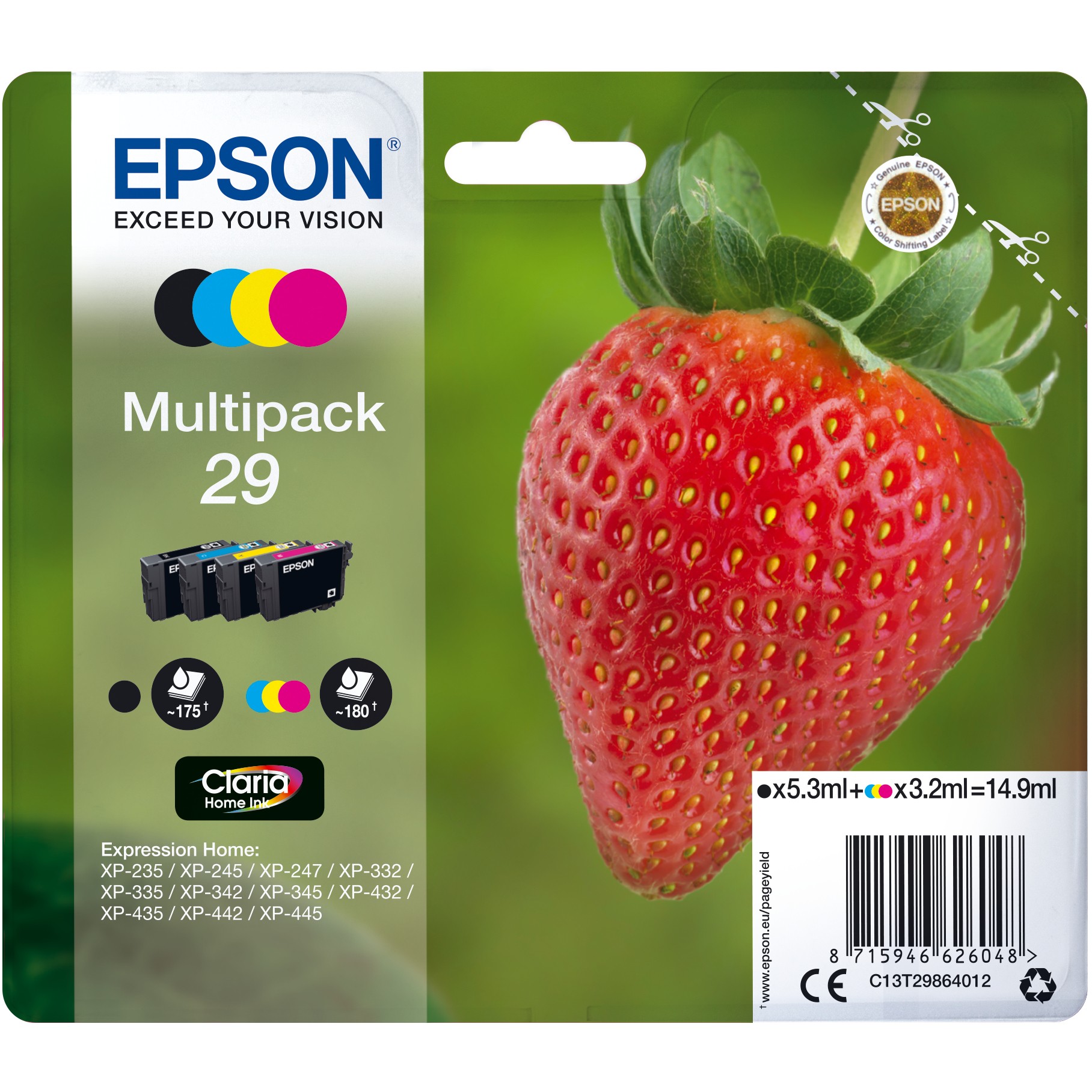 Epson Strawberry C13T29864012 ink cartridge