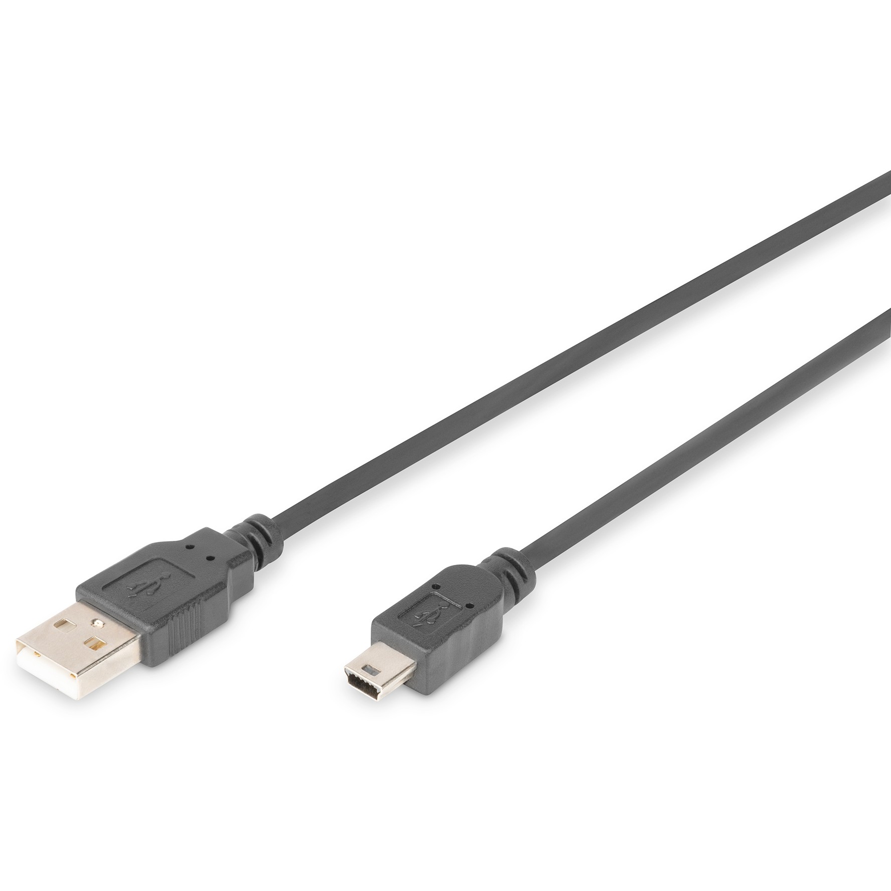 ASSMANN 200xUSB2.0 Anschlusskabel USB A auf USB mini B 5pin M/M beige 2m bulk