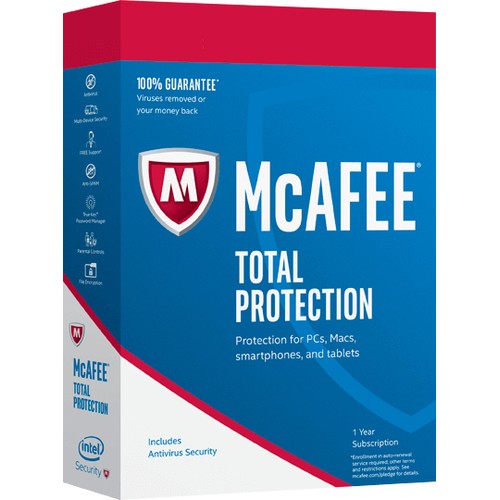 McAfee Total Protection - 5 Device. 1 Year - ESD-DownloadESD - MTP00GNR5RDD