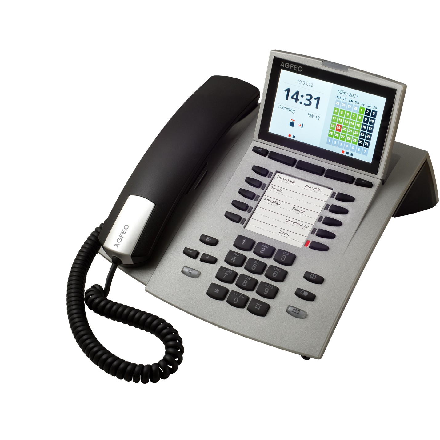 AGFEO ST 45IP - VoIP-Telefon Silber LAN 4.3" display RJ 45 10 Funktion - 2