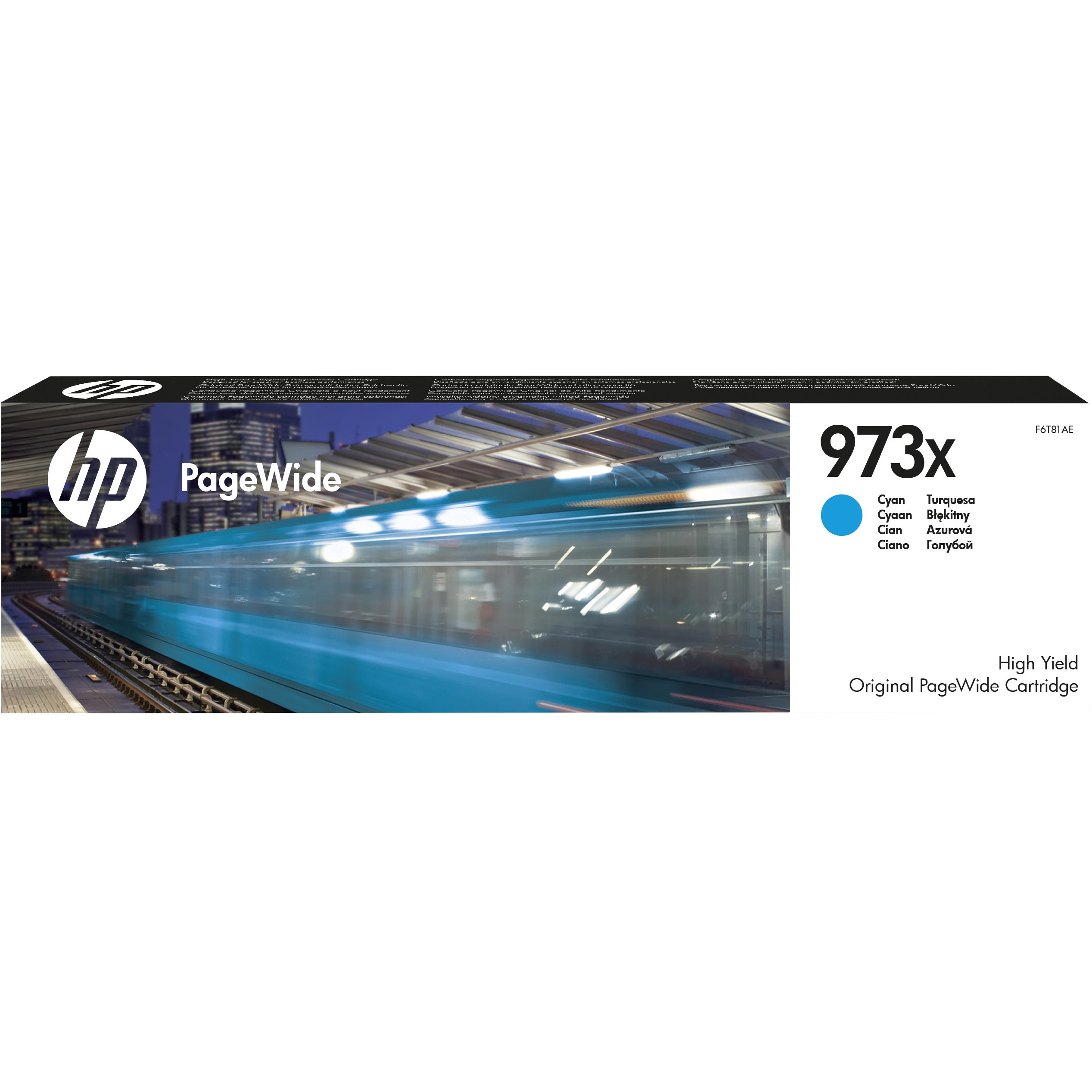 HP 973X High Yield Cyan Original PageWide Cartridge ink cartridge - F6T81AE