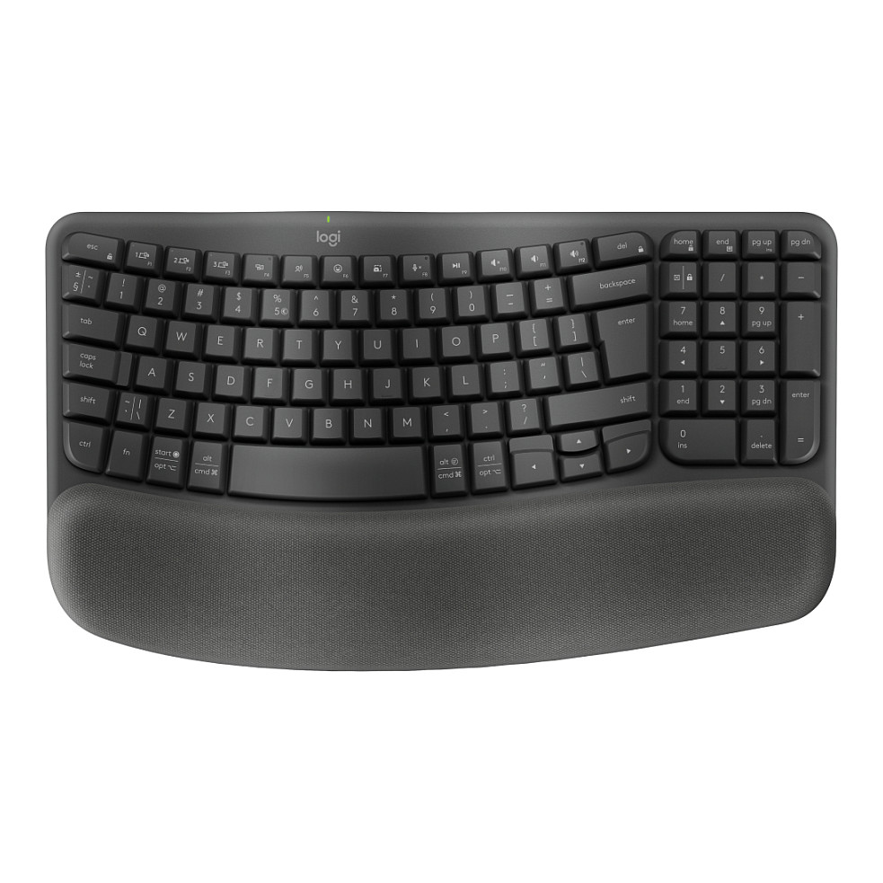 Logitech Wave Keys Keyboard Wireless 2.4 GHz Bluetooth LE QWERTY US International Graphite (US)