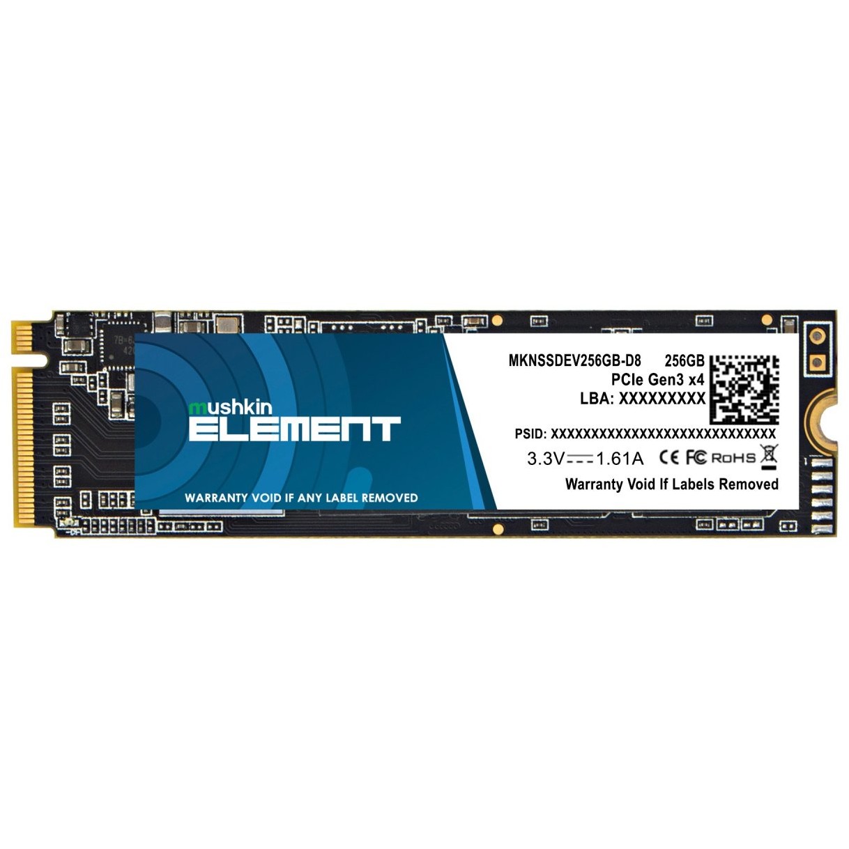 0846651034250 - Mushkin ELEMENT - SSD - 256 GB - intern - M2 2280 - PCIe 30 x4 (NVMe)