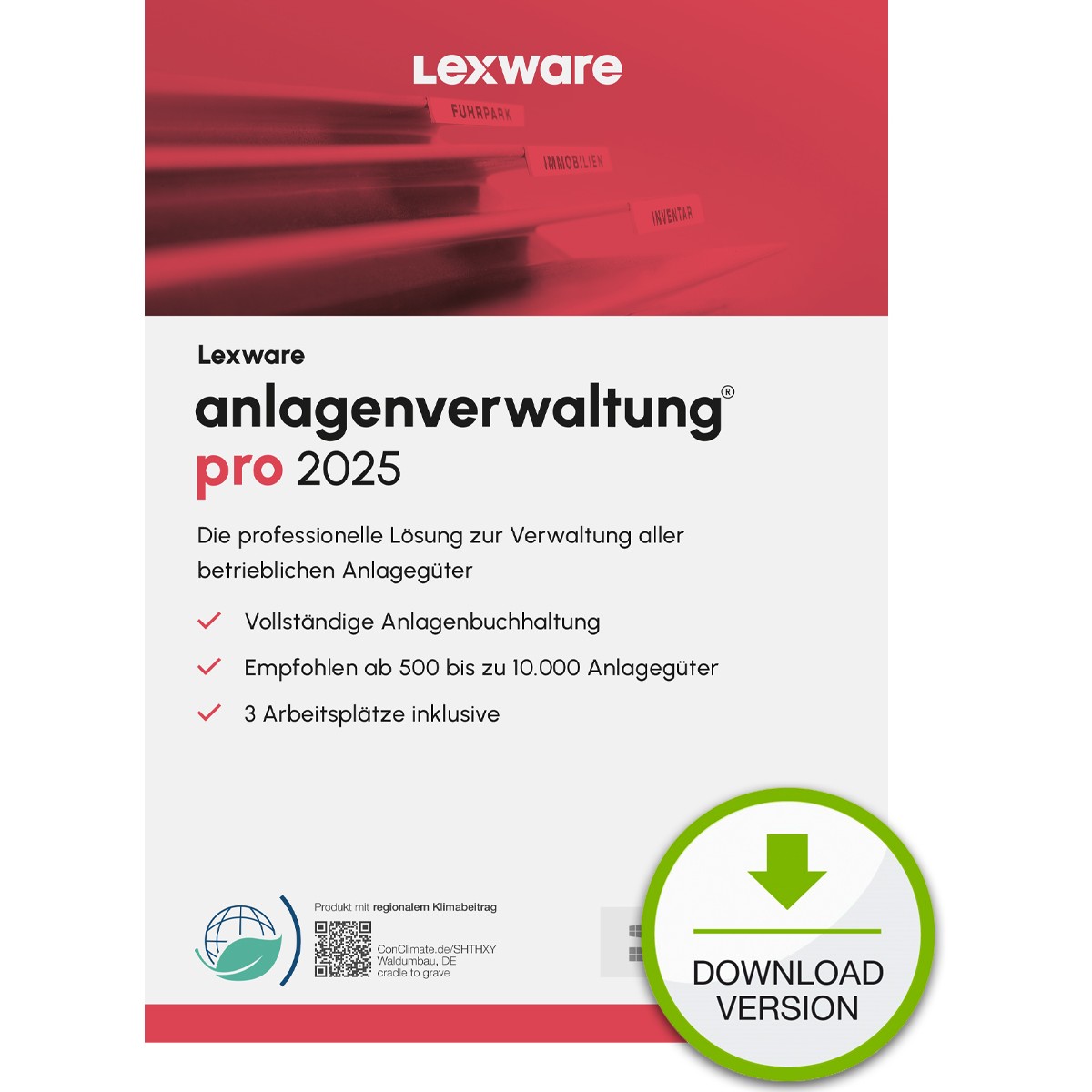 Lexware Anlagenverwaltung Pro 2025 - 1 Device. ABO - ESD -DownloadESD - 09094-2038