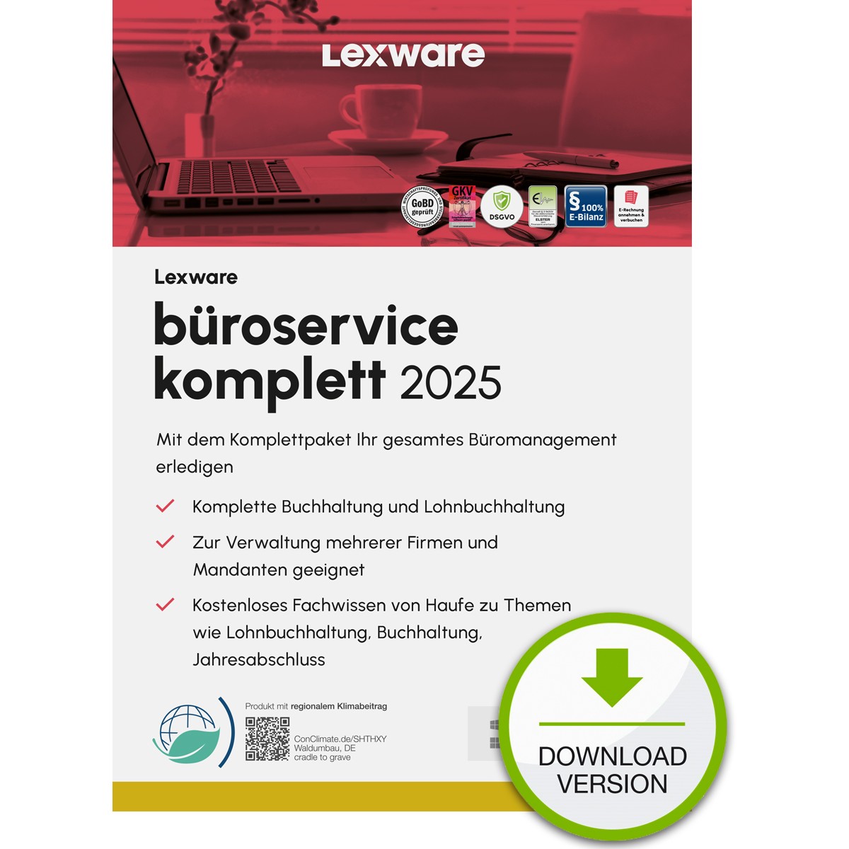 Lexware Büroservice Komplett 2025 Einzelplatzversion - 1 Device. ABO - 09197-2024