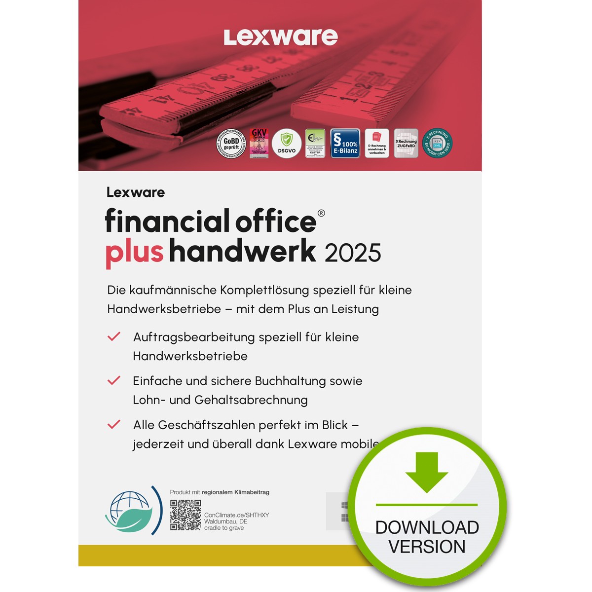 Lexware Financial Office Plus handwerk 2025 - 1 Device. 1 Year - - 06848-2043