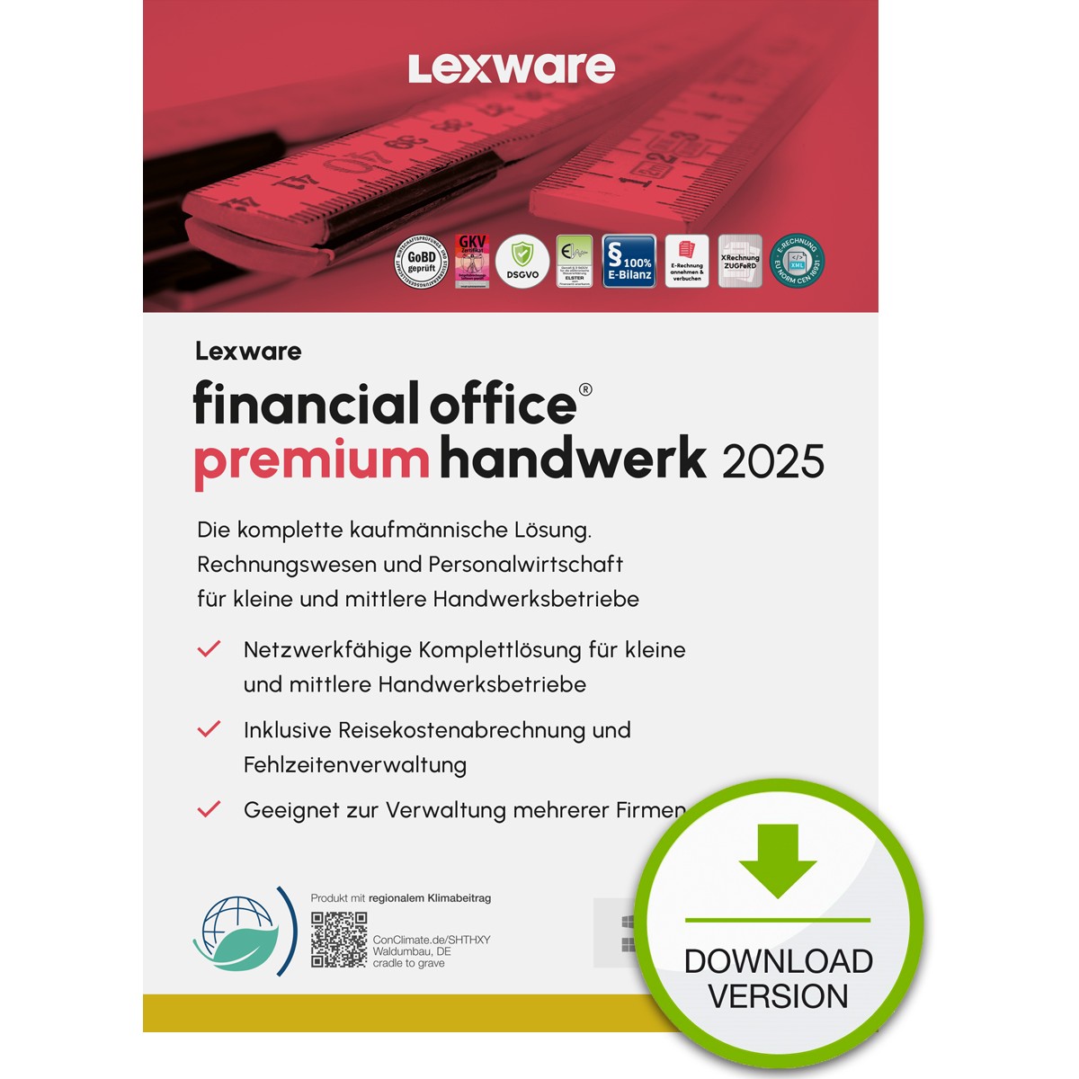 Lexware Financial Office Premium handwerk 2025 - 1 Device. 1 Year - - 02017-2036