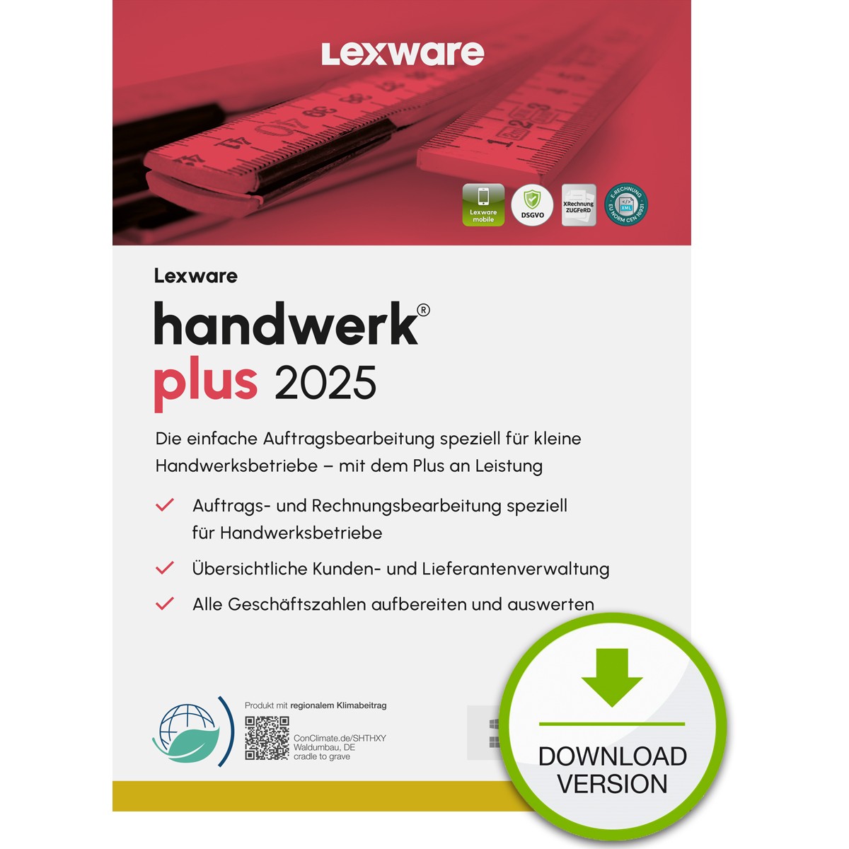 Lexware handwerk Plus 2025 - 1 Device. 1 Year - ESD-DownloadESD - 06849-2041