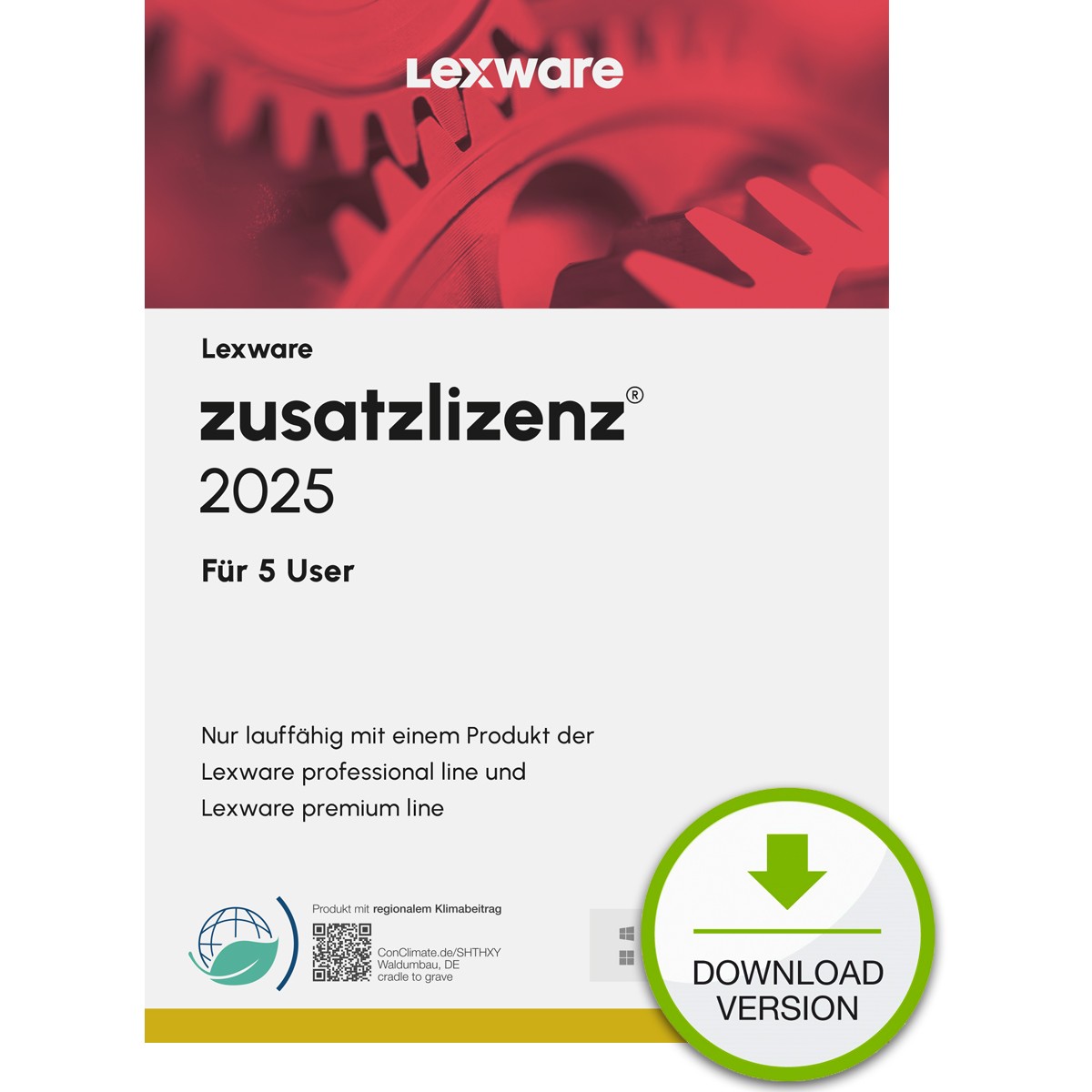 Lexware Zusatzlizenz 2025 für 5 User - 1 Device. ABO - ESD - 09190-2011