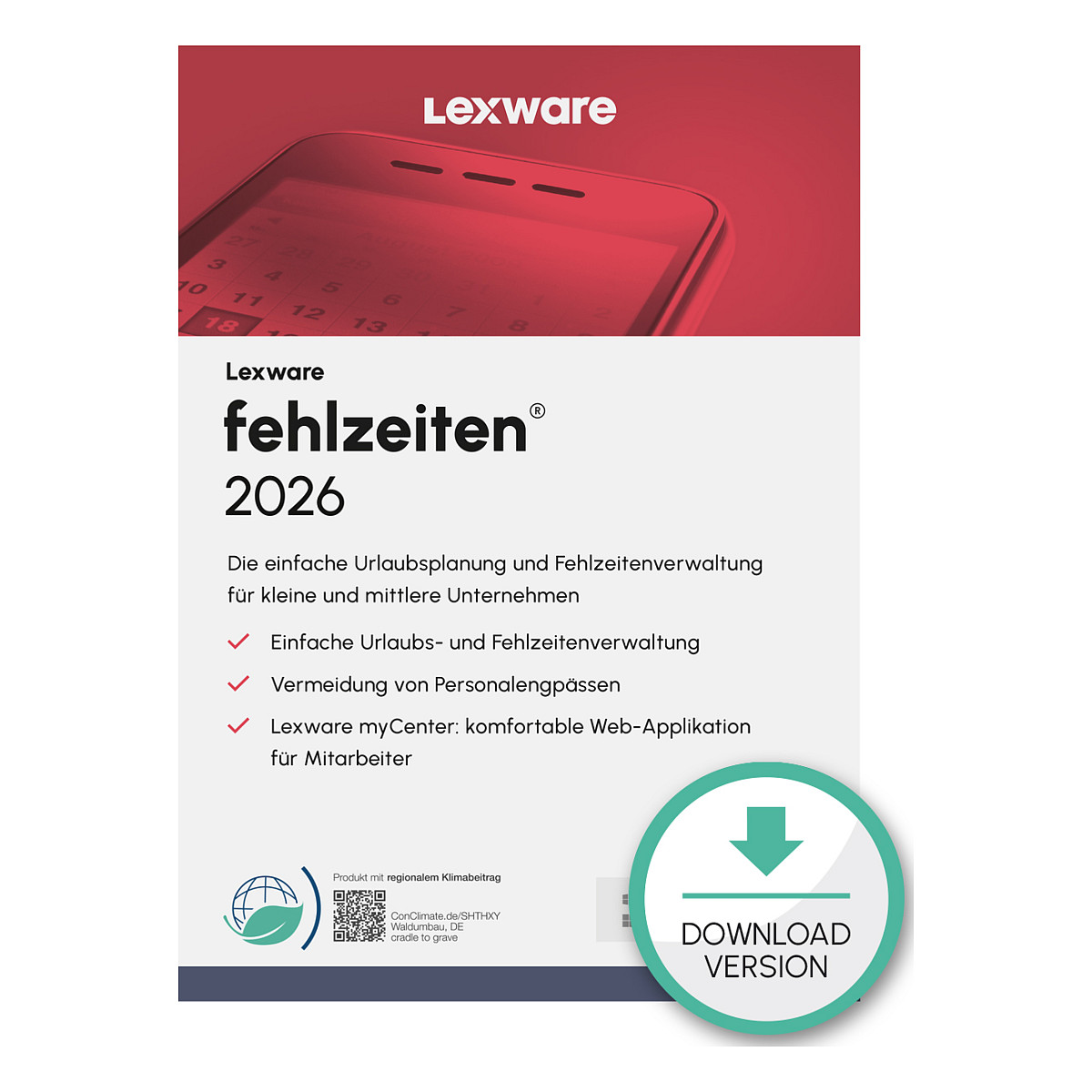 Lexware Fehlzeiten 2026 - 1 Device, ABO - ESD-Download
